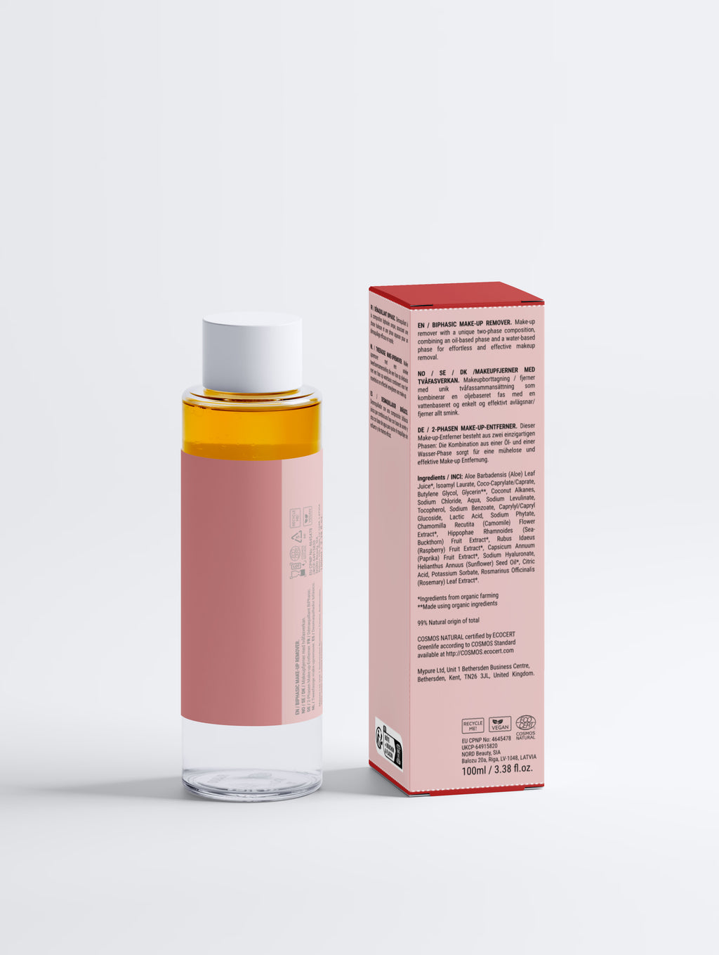 Onni BiPhasic Make-up Remover, Fragrance Free bottle, product photo view 3