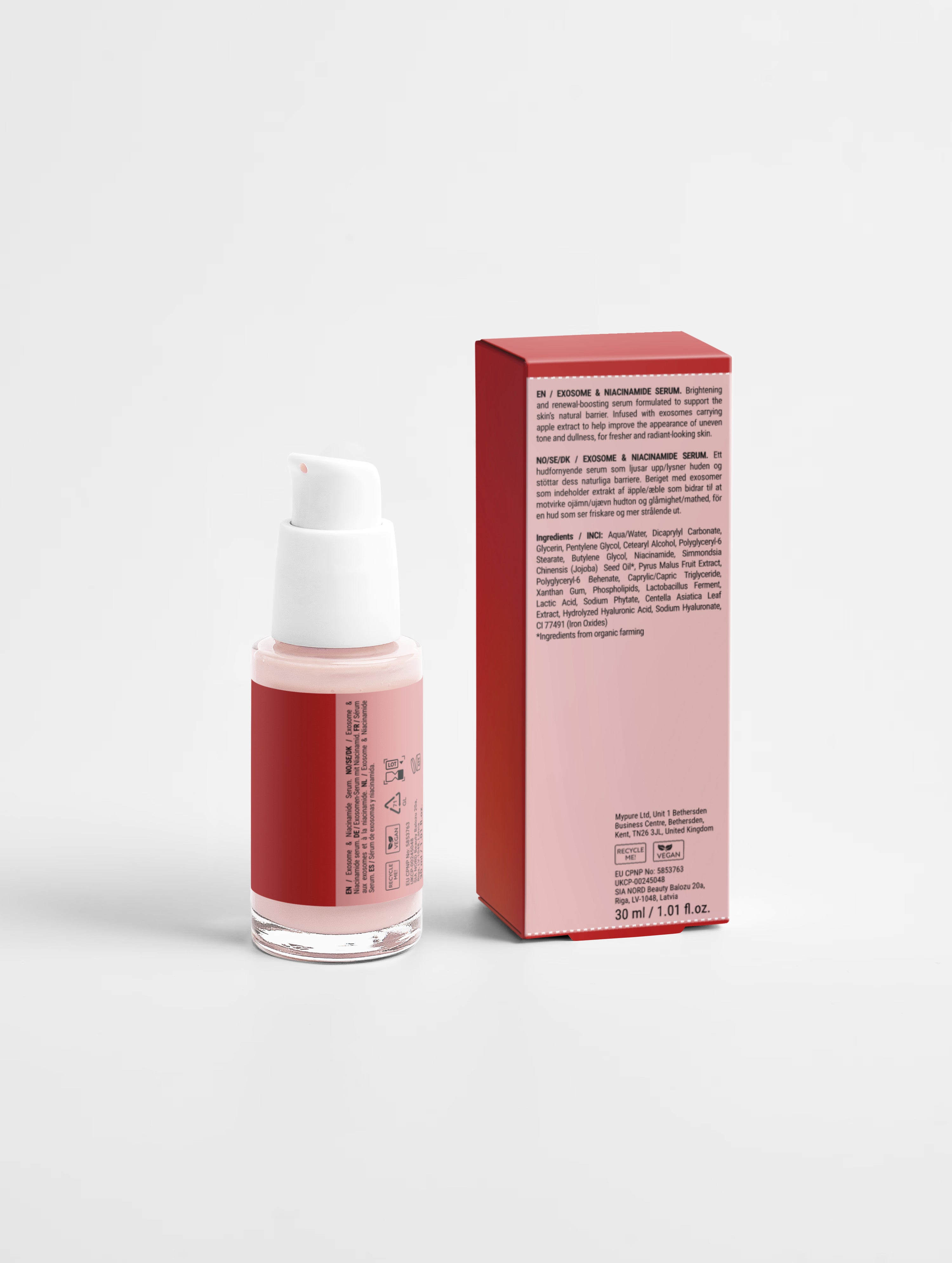 Onni Exosome & Niacinamide Serum bottle, product photo view 3