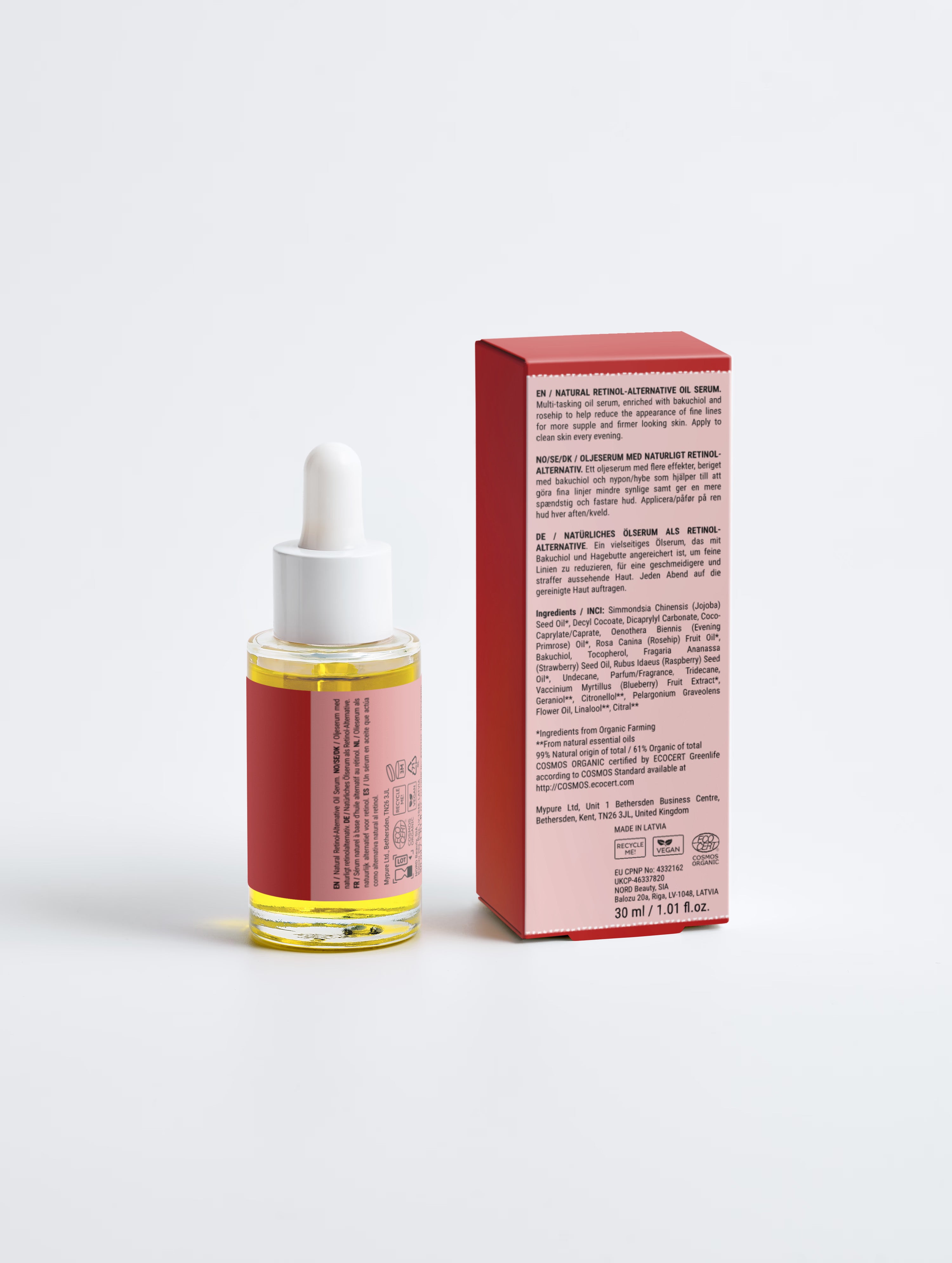 Onni Natural Retinol Alternative Oil Serum bottle, product photo view 4